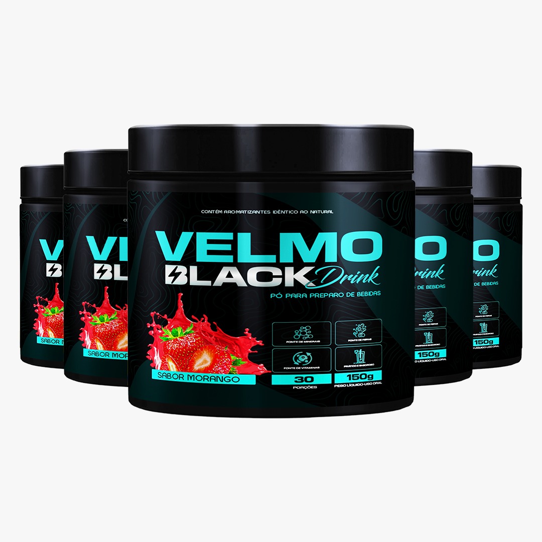 Velmo Black Drink Morango - 5 Meses